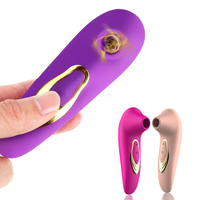 Klitoris-Saugvibratoren Brustwarzen-Oralstimulation Klitoris-Sauger Rosen-Massagegerät Vibrator Erotikspielzeug für Frauen Paare Lila