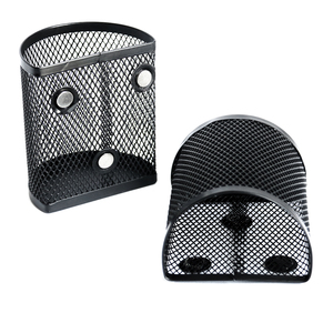 Fournitures de <span class=keywords><strong>bureau</strong></span>, rangement de <span class=keywords><strong>bureau</strong></span>, support de stylo magnétique en métal à mailles métalliques suspendu pour tableau blanc - Product Image 3