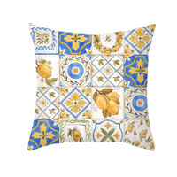 Housse de coussin style nordique à imprimé fruits en tissu peau de pêche, taie d'oreiller minimaliste pour canapé et bureau, décoration intérieure transfrontalière.