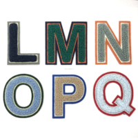 Patchs thermocollants personnalisés en feutre, lettres 3D brodées, alphabet, cœurs écologiques, pour chapeaux, décorations de vêtements, logos à coudre - Vente en gros