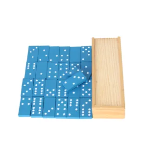 Wooden Dominoes Set for Kids Double Six Dominoes for Toppling Bulk Domino Blocks