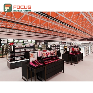 Luxury Human Hair Display Cabinet Glass Door Lockable Drawer Multi Tier Shelf Display Cabinet Fixture - Product Image 4