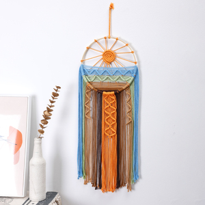 Sunrise Sunset Macrame Dream Catcher Wall Decor Modern Sun On The Sea Wall Art Dreamcatcher per Nursery Wall Hanging Gift - Product Image 3