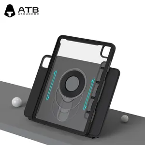 ATBกันกระแทกทนทานกรณีแท็บเล็ต 10.2 "10 9" 11 "นิ้วสําหรับiPad 360 หมุนTPUหนังฝาครอบแท็บเล็ตสําหรับiPad Pro