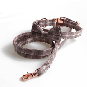<span class=keywords><strong>Collar</strong></span> de seguridad a cuadros con hebilla de metal y oro para perro, corbata con lazo y hebilla de metal, diseño bonito, venta al por mayor, Amigo - Product Image 6