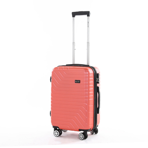 Juego de Maletas Rígidas ABS de 20, 24 y 28 Pulgadas, Color Rosa Coral, Diseño Chevron, Textura Moldeada, Maleta de Viaje con Ruedas, Fábrica OEM - Product Image 3