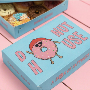 Custom Design in cartone pieghevole piatto carino scatola di imballaggio <span class=keywords><strong>ciambella</strong></span> con Logo imballaggio alimentare per ciambelle - Product Image 1