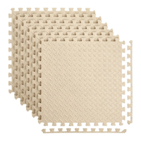 Alfombrilla de gimnasio de EVA beige al por mayor, tapete de alta densidad para gimnasio, alfombrillas entrelazadas tipo rompecabezas, color personalizado, tamaño personalizado, baldosas duraderas
