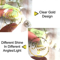 Autocollant transparent rond personnalisable pour la décoration de boîtes cadeaux, la décoration de colis, les sceaux d'enveloppes