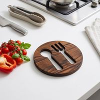 Sous-plats en bois découpés au laser sur mesure - Sous-plats ronds antidérapants résistants à la chaleur, isolants thermiquement, pour la cuisine, vente en gros