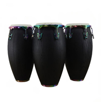 Ensemble de congas 10 et 11 pouces, percussions latines professionnelles, avec quincaillerie chromée, pour la performance musicale salsa/afro-cubaine