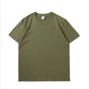 Heavyweight Men's Slim Fit Pure Cotton Short Sleeve T-Shirt with Custom Printed <b>Logo</b> High Quality Customizable - Product Image 5