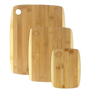 Bamboo 3-Piece Cutting Board <b>Set</b> Rectangle Double-Sided Chopping Blocks - Product Image 3