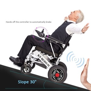 Fauteuil roulant électrique pliable léger KSM-601 avec dossier inclinable manuel, batterie au lithium portable - Product Image 5
