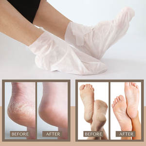 Masque pour les pieds à l'acide hyaluronique, soin naturel pour peaux sèches, masque blanchissant pour les pieds, marque privée - Product Image 2