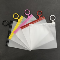 Pochette à fermeture à languette autoportante, en PE givré transparent épaissi, refermable avec fermeture éclair, recyclable et personnalisable