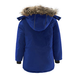 Doudoune d'hiver chaude à capuche pour garçons <span class=keywords><strong>Parka</strong></span> épaisse et imperméable pour enfants Manteau solide avec fausse fourrure - Product Image 3