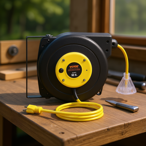 Enrollador de Cable Retráctil de 50 Pies, 14AWG, 3C SJTOW, Cable de Extensión con Enchufe Americano y Conector Hembra Nema - Product Image 2