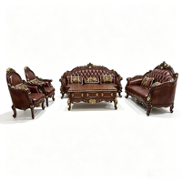 Canapé carré Ouniu turc de luxe en velours noir et or, garni d'éponge, style baroque royal, sculpté à la main, ensemble mobile pour salon