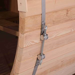 Design moderno De Madeira 4 Pessoa Tradicional Curvo Vidro Barril Outdoor Sauna Com <span class=keywords><strong>Strip</strong></span> Light - Product Image 6