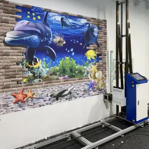 ماكينة طباعة ثلاثية الأبعاد على الحائط، طابعة تغطية ورق الحائط بالحبر الزيتي سريع الجفاف على أساس الماء