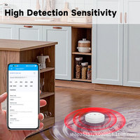 Détecteur de fuite d'eau intelligent Tuya WiFi pour maison connectée, en matériau PC, écran OLED, Zigbee 3.0, alimenté par batterie, autonomie de 12 mois, compatible Life