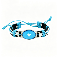 Bracelet tressé personnalisé avec le drapeau de l'Ukraine, bracelet en corde réglable pour les activités scolaires, accessoire de décoration pour la Journée nationale
