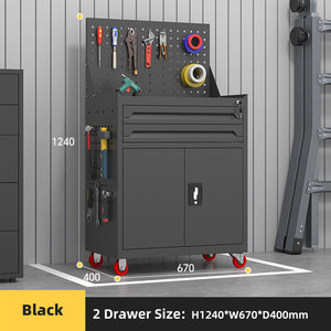 Heavy Duty Auto Repair with Lock Tool Cabinet Workshop Industrial Grade Mobile Tool Cart Screw Material Rack <b>Small</b> Trolley - Product Image 3