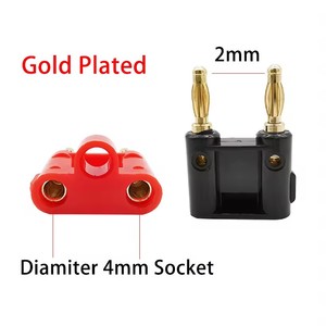 Connecteur audio pour haut-parleur à double rangée de fiches banane de 4 mm, connecteur banane double, borne d'amplificateur, couple de fiches banane, adaptateur de prise banane - Product Image 5