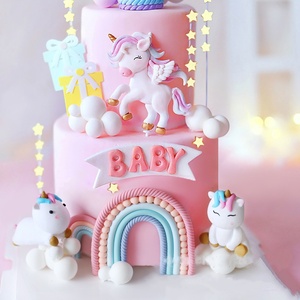 Decorazione per Torta Unicorno Pony, Grazioso Topper per Torta di Compleanno a Tema Unicorno per Bambina - Product Image 5