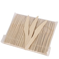 Ustensiles de vaisselle biodégradables jetables en gros d'usine couverts en bois couteau jetable 160mm