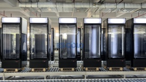 <span class=keywords><strong>Vitrine</strong></span> Réfrigérée Commerciale Verticale à Température Unique avec Ventilateur, Réfrigérateur Mince à Porte Vitrée pour Présentation de Boissons - Product Image 6