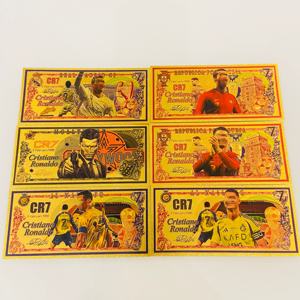 Weltfußballstars Cristiano Ronaldo und Messi 24K Vergoldete Folien-Banknote zur Erinnerung und Sammlung - Product Image 4