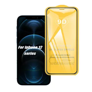 Pelindung Layar 9D untuk iPhone 14 Plus 13 Pro Max Kaca Tempered 2.5D 9H Film Kaca Tempered untuk iPhone 12 Pro Pelindung Layar
