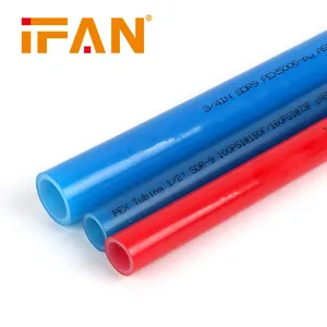 IFAN yüksek basınç kırmızı mavi PEX su tüpü 1/8 "-2" yerden ısıtma borusu PEX sıcak su için bir boru