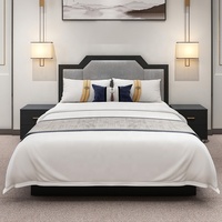 JINYU Trendiges Neues Chinesisches Melamin-Hotelbett TV-Schrank-Set mit Kleiderschrank Hotelmöbel Schlafzimmer-Sets