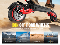 MateplayUS EU Depo 10 İnç Şişman Lastikli Çift Süspansiyonlu E-Scooter Yeni 48V 18ah Arazi Tipi Katlanabilir Elektrikli Scooter Yetişkinler İçin