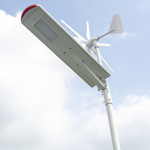 Lampadaire solaire et éolien tout-en-un à LED pour extérieur, intégré, 30W, 60W, 80W, avec batterie, poteau de 6M, hybride éolien et solaire au lithium - Product Image 2