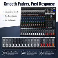 Console de mixage audio professionnelle EX-1200 12 canaux, 99 effets DSP, égaliseur 7 bandes, USB, Bluetooth pour studio, scène, DJ live