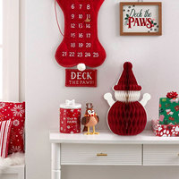 Ornements de Noël en papier nid d'abeille 3D en gros avec aimant, couleurs personnalisées écologiques - Vitrines et présentoirs de détail en gros