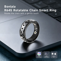 Anillo Inteligente con Cadena Giratoria, Control Preciso a Prueba de Agua Mediante Aplicación, Detección 24H, Monitoreo de Salud, Frecuencia Cardíaca, Oxígeno en Sangre y Sueño