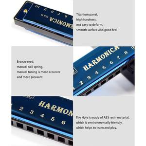 Лучший набор мини-хроматических губных гармошек (10 отверстий), развивающая игрушка из нержавеющей стали и АБС-пластика по отличной цене - Product Image 4