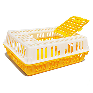 Jaula de transporte de pollo vivo Caja de rotación de pollitos Caja de transporte de plástico para aves de corral para pato Pollo <span class=keywords><strong>Paloma</strong></span> - Product Image 1