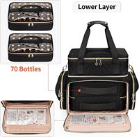 Sac de rangement pour vernis à ongles personnalisé Relavel peut contenir 70 bouteilles d'outils de manucure Kit d'accessoires Nail Art Case Nail Technician Teach Bag