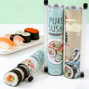 Food Grade Paper Sushi <b>Push</b> <b>Pop</b> Tube Custom Logo Biodegradable Takeaway Packaging Container - Product Image 5
