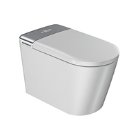WC intelligent en céramique PLMR Y52 au design moderne, multi-tension, à poser au sol, avec siège chauffant automatique, double chasse d'eau, télécommande et éclairage nocturne