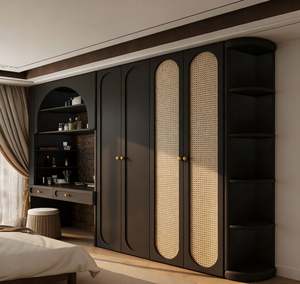 Sistema de Vestidor Personalizado para Villa, Armario de Lujo con Cubierta de Mármol, Puerta de Vidrio Antihuellas y Tira de LED - Product Image 6