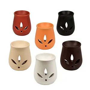 Set von 6 Stück bunt glasierte Öl Weihrauch Aroma billige Keramik brenner