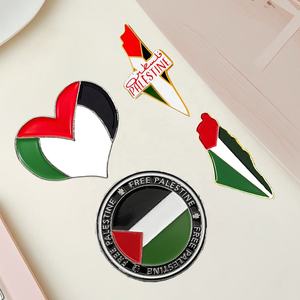 ملصق هاتف معدني بتصميم مخصص علم فلسطين، ملصقات ترويجية كهدية - Product Image 2