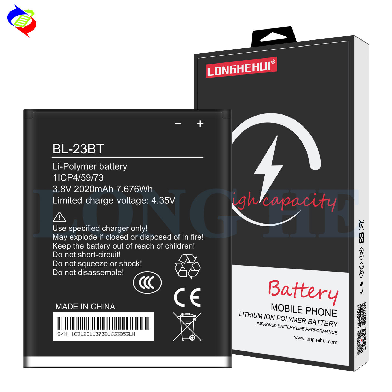 New 2020mAh Replacement Battery for Tecno M6 Phone Battery BL-23BT Phone  Tecno